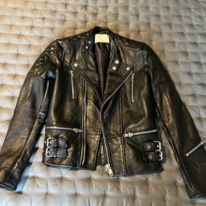 Deadwood Women’s Leather Ryder Jacket, Small, 36